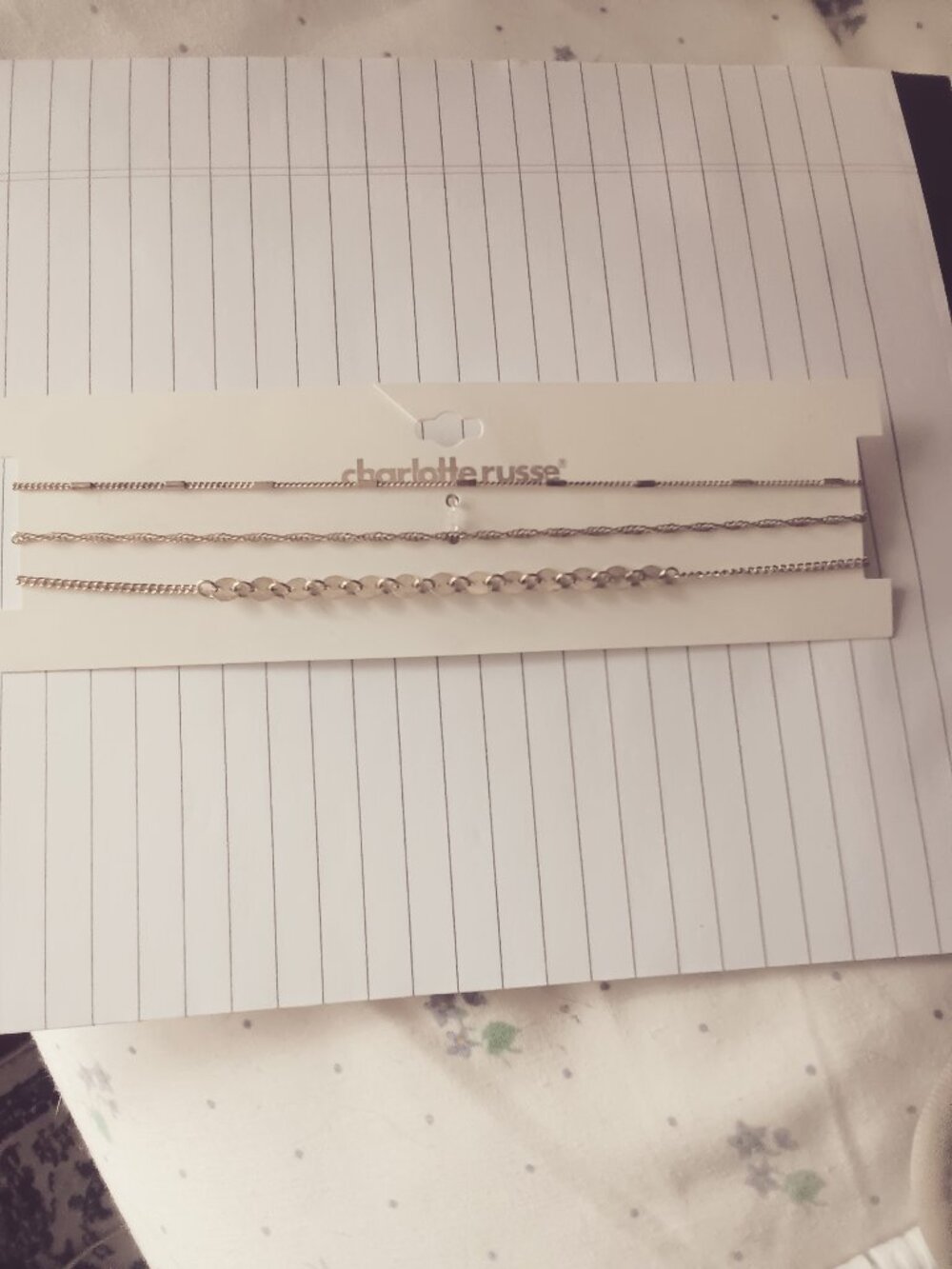 Three Charlotte Russe Gold Tone Chokers